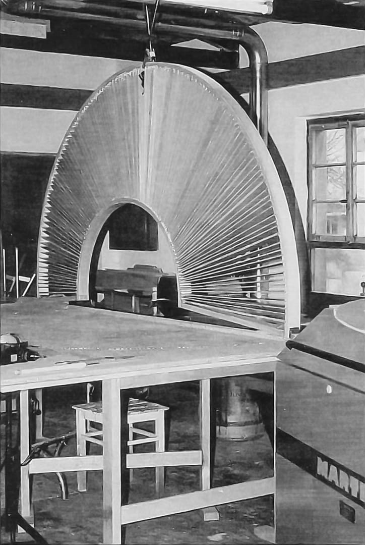 Bild von der Konstruktion der Windlade zum Hauptwerk l.