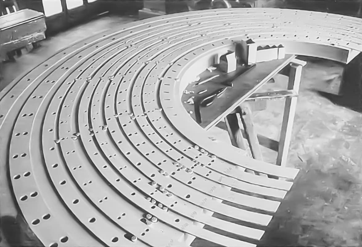 Bild von der Konstruktion der Windlade zum Hauptwerk l.